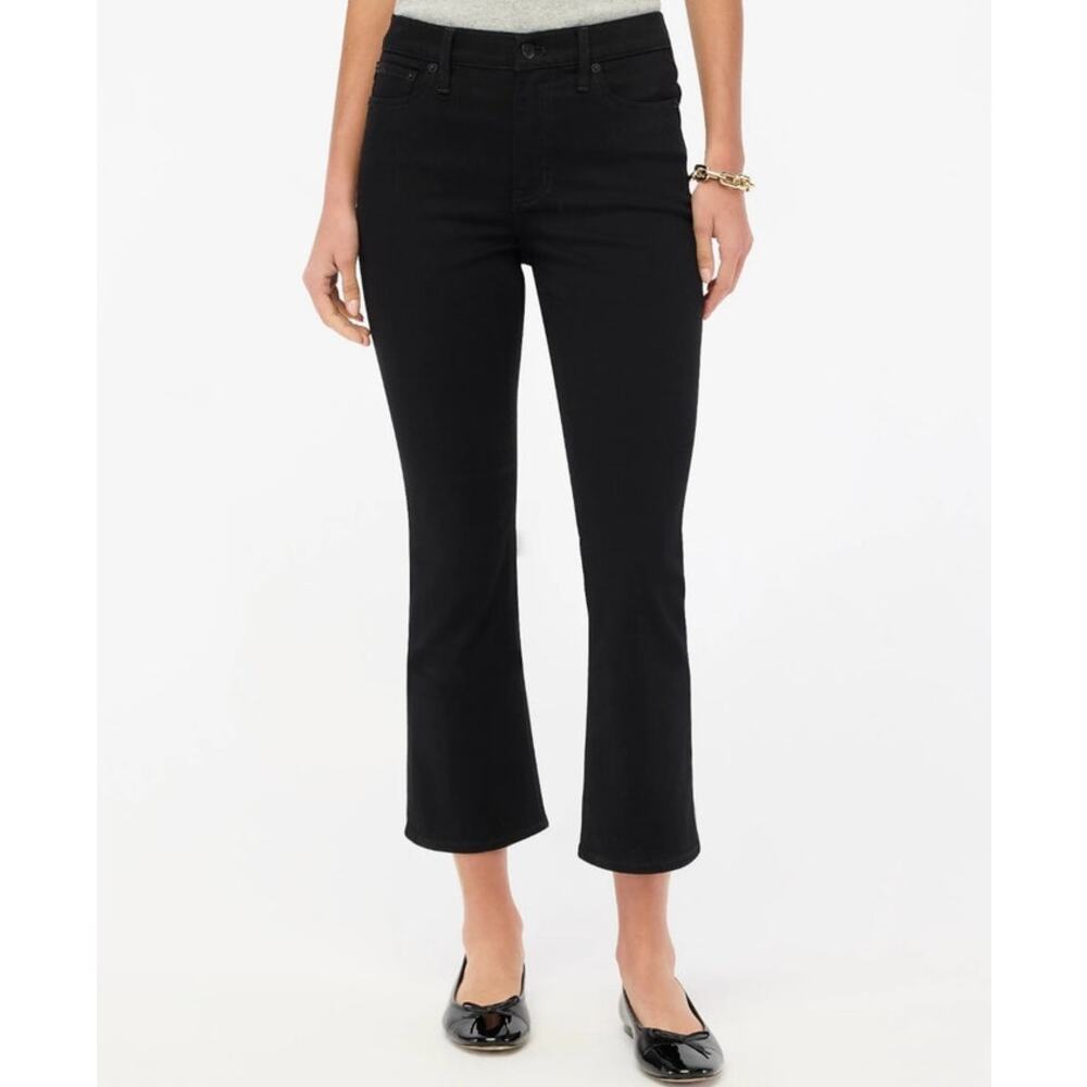 J Crew Midi Rise Flare Crop Stretchy Jeans US Women's 26 New